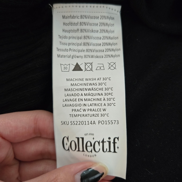 Collectif Minnie Grapefruit Cardigan. Black. Size XXXL (20). New. - Picture 9 of 11